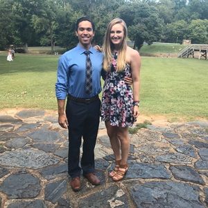 [Express] Pink & Blue floral Dress